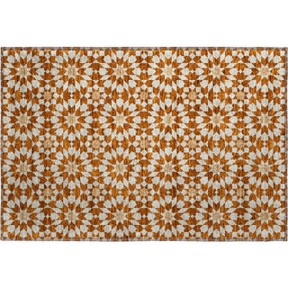 Piper Looms Mayfield Spiral AMF734 Paprika Machine Washable Area Rug Scatter Main Image