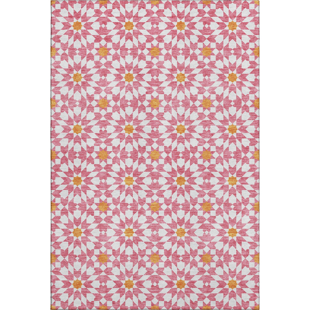 Piper Looms Mayfield Spiral AMF734 Pink Machine Washable Area Rug main image