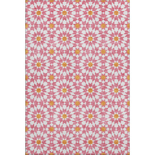 Piper Looms Mayfield Spiral AMF734 Pink Machine Washable Area Rug main image