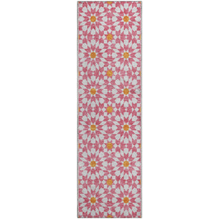 Piper Looms Mayfield Spiral AMF734 Pink Machine Washable Area Rug Runner Main Image