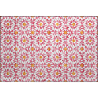 Piper Looms Mayfield Spiral AMF734 Pink Machine Washable Area Rug Scatter Main Image