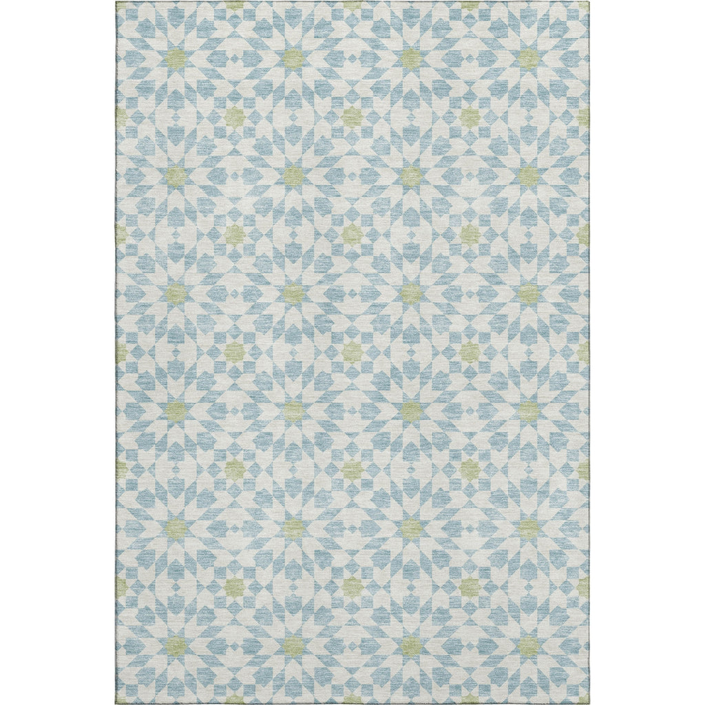 Piper Looms Mayfield Spiral AMF734 Sky Machine Washable Area Rug main image