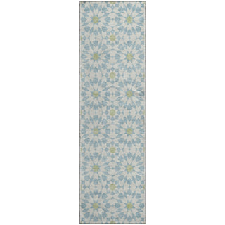 Piper Looms Mayfield Spiral AMF734 Sky Machine Washable Area Rug Runner Main Image