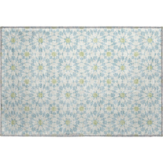 Piper Looms Mayfield Spiral AMF734 Sky Machine Washable Area Rug Scatter Main Image