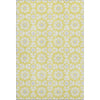 Piper Looms Mayfield Spiral AMF734 Yellow Machine Washable Area Rug main image