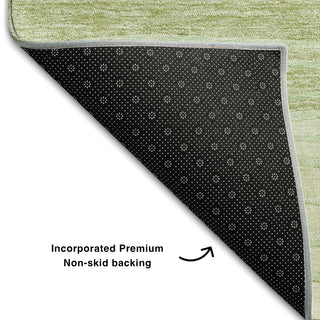 Piper Looms Mayfield Stripes AMF735 Aloe Machine Washable Area Rug Backing Image