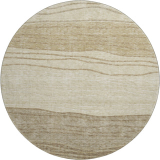 Piper Looms Mayfield Stripes AMF735 Beige Machine Washable Area Rug Round Main Image