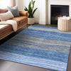 Piper Looms Mayfield Stripes AMF735 Blue Machine Washable Area Rug Lifestyle Image Feature