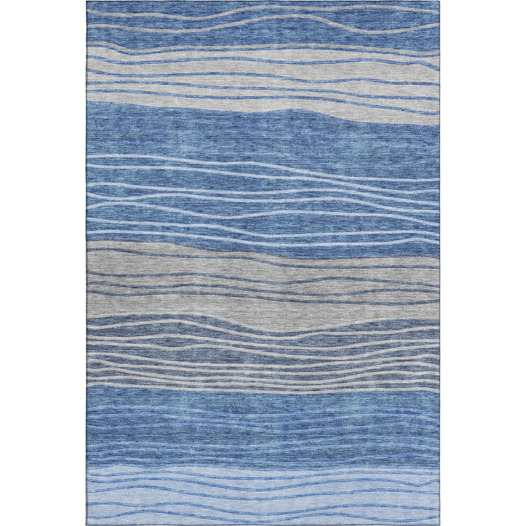 Piper Looms Mayfield Stripes AMF735 Blue Machine Washable Area Rug main image