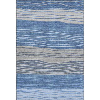 Piper Looms Mayfield Stripes AMF735 Blue Machine Washable Area Rug main image