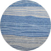 Piper Looms Mayfield Stripes AMF735 Blue Machine Washable Area Rug Round Main Image