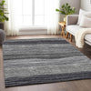 Piper Looms Mayfield Stripes AMF735 Gray Machine Washable Area Rug Lifestyle Image Feature