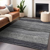 Piper Looms Mayfield Stripes AMF735 Gray Machine Washable Area Rug Lifestyle Image Feature