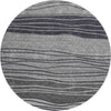 Piper Looms Mayfield Stripes AMF735 Gray Machine Washable Area Rug Round Main Image