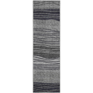 Piper Looms Mayfield Stripes AMF735 Gray Machine Washable Area Rug Runner Main Image
