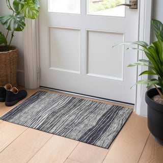 Piper Looms Mayfield Stripes AMF735 Gray Machine Washable Area Rug Scatter Lifestyle Image Feature
