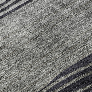 Piper Looms Mayfield Stripes AMF735 Gray Machine Washable Area Rug Swatch Image