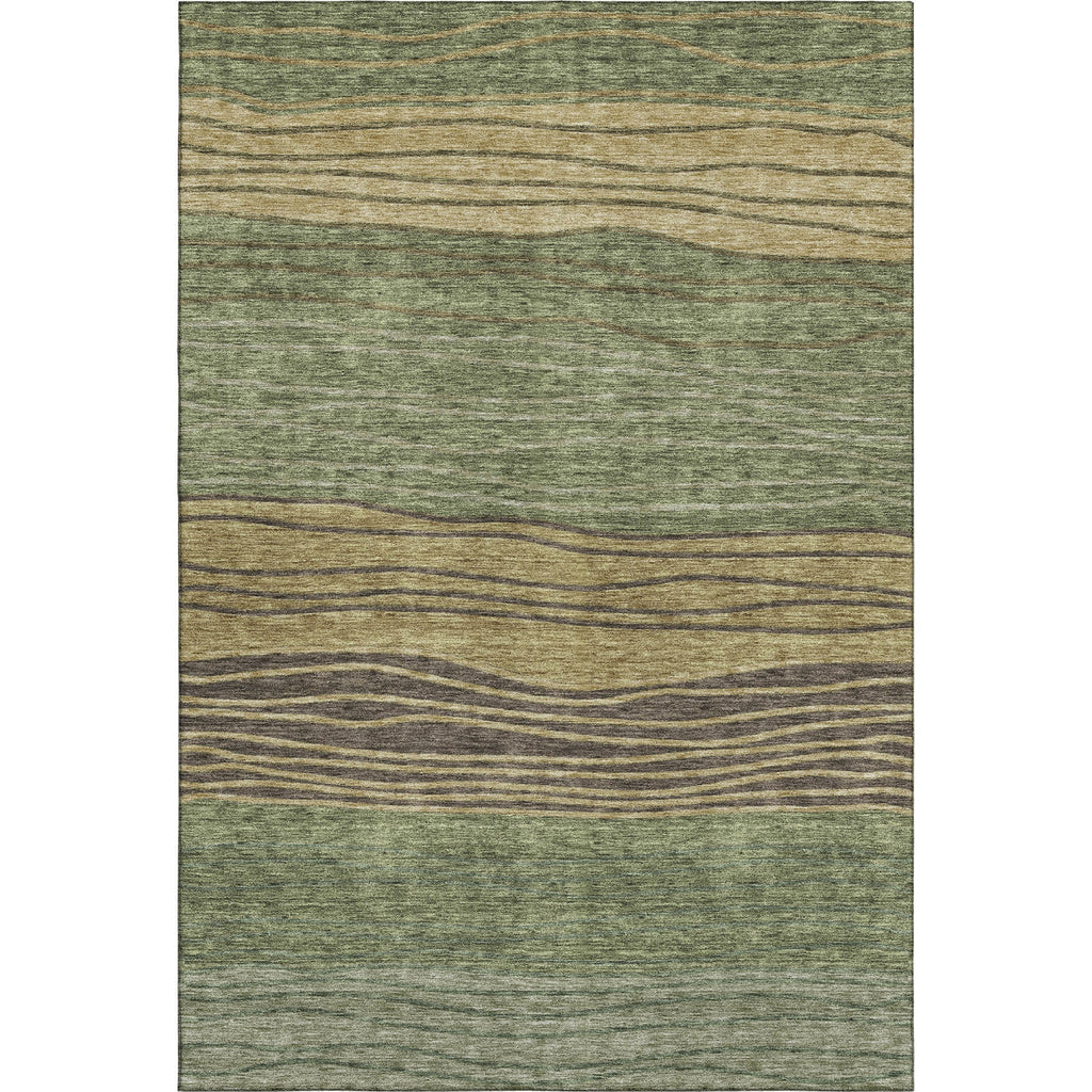 Piper Looms Mayfield Stripes AMF735 Olive Machine Washable Area Rug main image