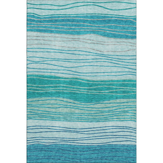 Piper Looms Mayfield Stripes AMF735 Sky Machine Washable Area Rug main image