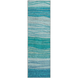 Piper Looms Mayfield Stripes AMF735 Sky Machine Washable Area Rug Runner Main Image