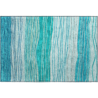 Piper Looms Mayfield Stripes AMF735 Sky Machine Washable Area Rug Scatter Main Image