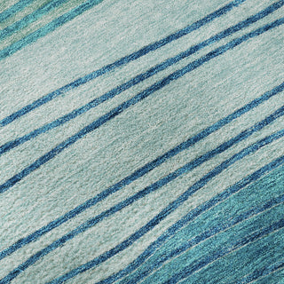 Piper Looms Mayfield Stripes AMF735 Sky Machine Washable Area Rug Swatch Image