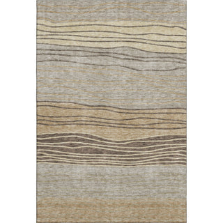 Piper Looms Mayfield Stripes AMF735 Taupe Machine Washable Area Rug main image
