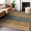 Piper Looms Mayfield Stripes AMF735 Terracotta Machine Washable Area Rug Lifestyle Image Feature