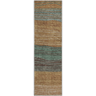 Piper Looms Mayfield Stripes AMF735 Terracotta Machine Washable Area Rug Runner Main Image