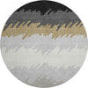 Piper Looms Mayfield Stripes AMF736 Black Machine Washable Area Rug Round Main Image