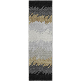 Piper Looms Mayfield Stripes AMF736 Black Machine Washable Area Rug Runner Main Image