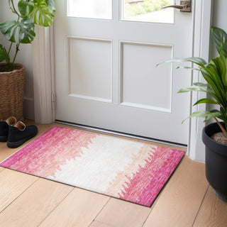 Piper Looms Mayfield Stripes AMF736 Blush Machine Washable Area Rug Scatter Lifestyle Image Feature