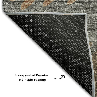 Piper Looms Mayfield Stripes AMF736 Chocolate Machine Washable Area Rug Backing Image