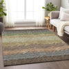 Piper Looms Mayfield Stripes AMF736 Chocolate Machine Washable Area Rug Lifestyle Image Feature