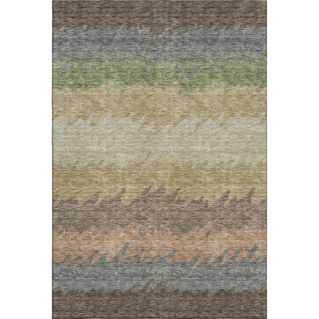 Piper Looms Mayfield Stripes AMF736 Chocolate Machine Washable Area Rug main image