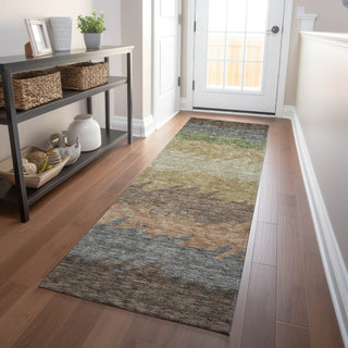 Piper Looms Mayfield Stripes AMF736 Chocolate Machine Washable Area Rug Runner Lifestyle Image Feature