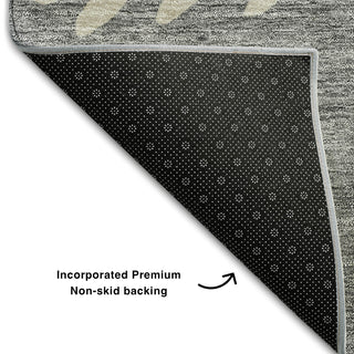 Piper Looms Mayfield Stripes AMF736 Gray Machine Washable Area Rug Backing Image
