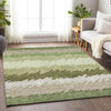 Piper Looms Mayfield Stripes AMF736 Green Machine Washable Area Rug Lifestyle Image Feature