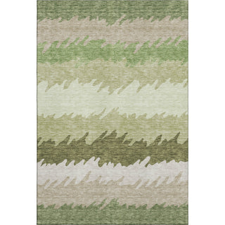 Piper Looms Mayfield Stripes AMF736 Green Machine Washable Area Rug main image