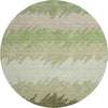 Piper Looms Mayfield Stripes AMF736 Green Machine Washable Area Rug Round Main Image