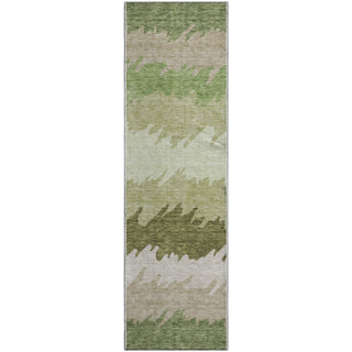Piper Looms Mayfield Stripes AMF736 Green Machine Washable Area Rug Runner Main Image