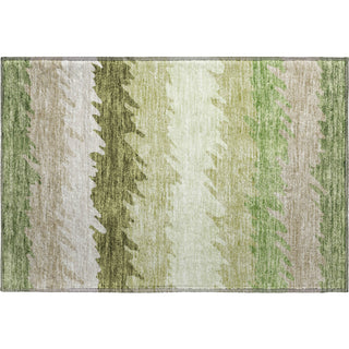 Piper Looms Mayfield Stripes AMF736 Green Machine Washable Area Rug Scatter Main Image