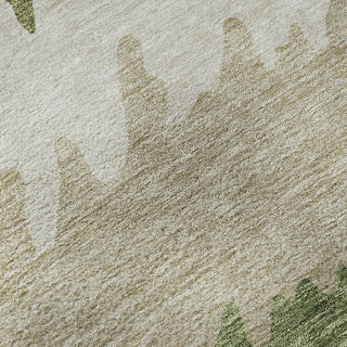 Piper Looms Mayfield Stripes AMF736 Green Machine Washable Area Rug Swatch Image