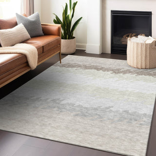 Piper Looms Mayfield Stripes AMF736 Ivory Machine Washable Area Rug Lifestyle Image Feature