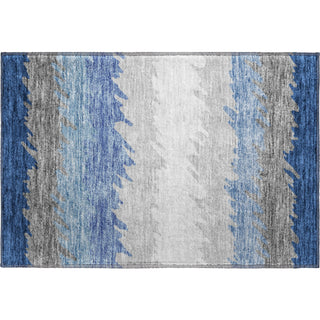 Piper Looms Mayfield Stripes AMF736 Navy Machine Washable Area Rug Scatter Main Image