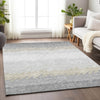Piper Looms Mayfield Stripes AMF736 Silver Machine Washable Area Rug Lifestyle Image Feature