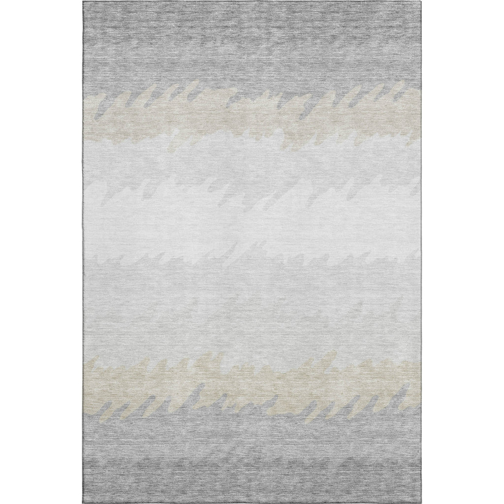 Piper Looms Mayfield Stripes AMF736 Silver Machine Washable Area Rug main image