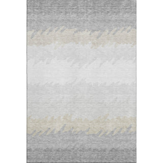 Piper Looms Mayfield Stripes AMF736 Silver Machine Washable Area Rug main image