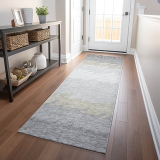 Piper Looms Mayfield Stripes AMF736 Silver Machine Washable Area Rug Runner Lifestyle Image Feature