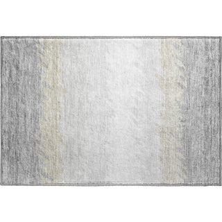 Piper Looms Mayfield Stripes AMF736 Silver Machine Washable Area Rug Scatter Main Image